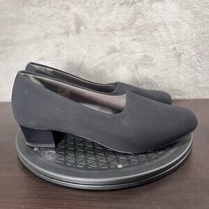 SAS Shoes Womens 10WW Lucia Pump Heel Black Slip On Comfort Work Dress Shoes